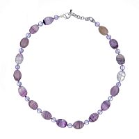 Колье Lanzerotti, Ispirazione, аметист, флюорит, LZ-24.10-385 сиреневый