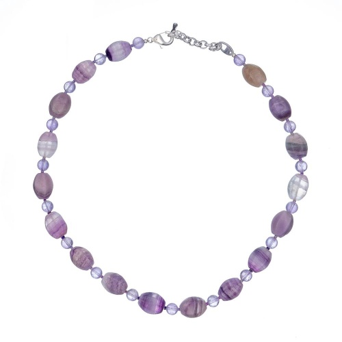 Колье Lanzerotti, Ispirazione, аметист, флюорит, LZ-24.10-385 сиреневый