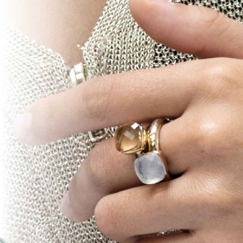 Кольцо Qudo Firenze arctic blue opal 17.2 мм, 612184 BL/RG фото 2