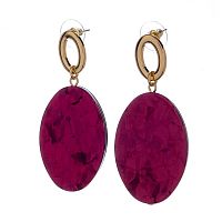 Серьги Moon Paris, Lorian, с перламутром в смоле, ML-23.03-007 розовый