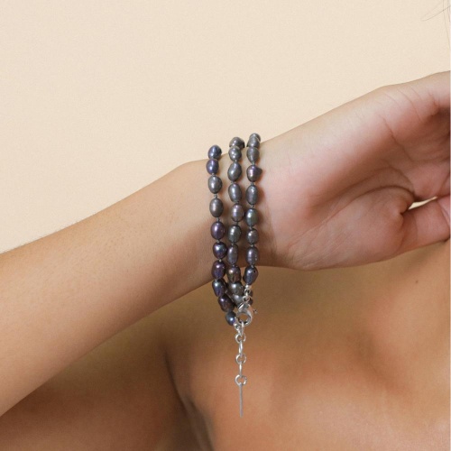 Браслет Nature Bijoux, Pebble Beach, в несколько оборотов, с жемчугом, NB25.2-13-44322 серый фото 5