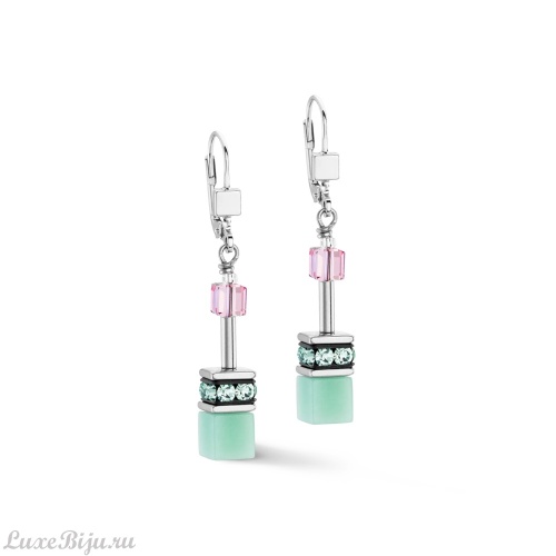Серьги Coeur de Lion Green-Pink, 4023/20-0504