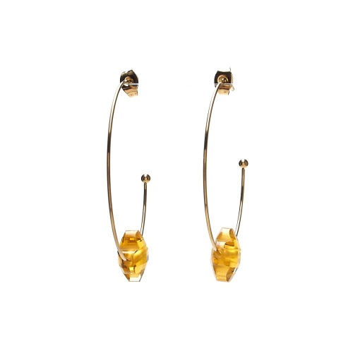 Серьги Moon Paris, полукольца,кристаллы, Mo-1902-016 оранжевый