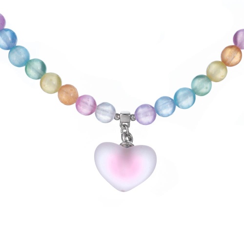 Колье Lanzerotti, Hello babe!, с селенитом и подвеской-сердцем, LZ-25.07-204 розовый фото 2