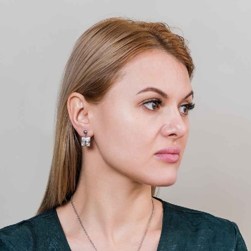 Серьги Fiore Luna ENAMEL ROSE, AE03194-3 R/S фото 2