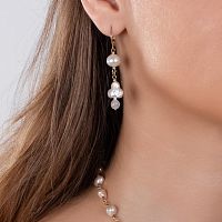 Серьги Lanzerotti, Pesca, с жемчугом, жадом и кристаллом, LZ-24.05-242 розовый