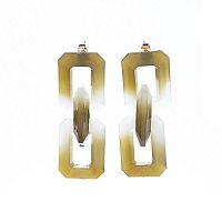 Серьги Moon Paris, Lorian, с объемными звеньями, ML-21.11-001 зеленый