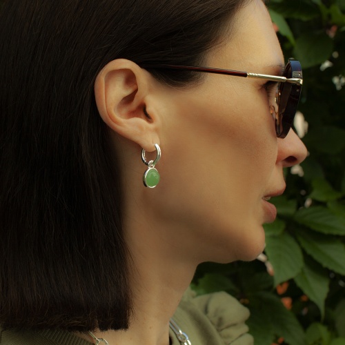 Серьги Fiore Luna GREEN AVENTURINE, LE1114 G/S фото 4