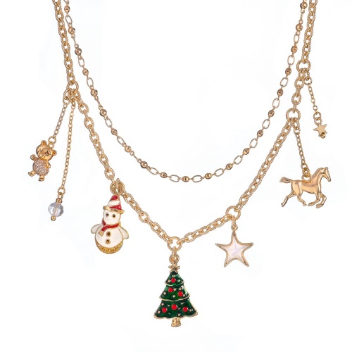 Колье Lanzerotti, Mustang, кристаллы, перламутр, цветная эмаль, LZ-25.11-355 золотистый фото 2