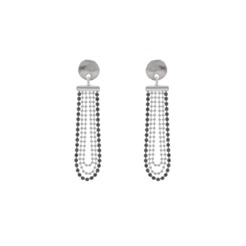 Серьги VIDDA, Eternity, с кристаллами Swarovski, VD23.2-01785 серый