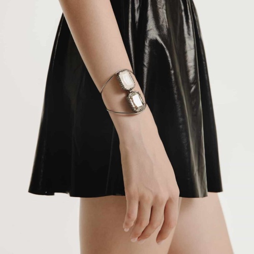 Браслет Katerina Vassou, Balustrade, кафф, с кристаллами, KV24.2-401486BLINEN белый фото 2