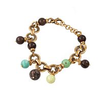 Браслет Alcozer&J, с агатом и амазонитом, AL-B48JZ24-R коричневый