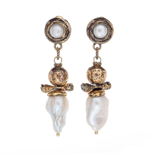 Серьги Alcozer&J, с жемчугом и кристаллами Swarovski, AL2411-O78EY24 белый