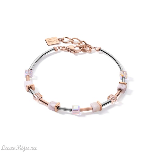 Браслет Coeur de Lion White Rose Gold Silver 5023/30-1822