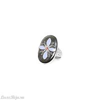 Кольцо Franck Herval, Dita, кристалл Swarovski, перламутр, эмаль, FH23.2-19-63260 серый