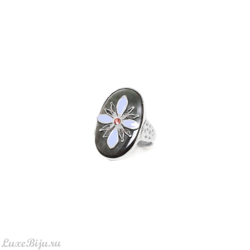 Кольцо Franck Herval, Dita, кристалл Swarovski, перламутр, эмаль, FH23.2-19-63260 серый