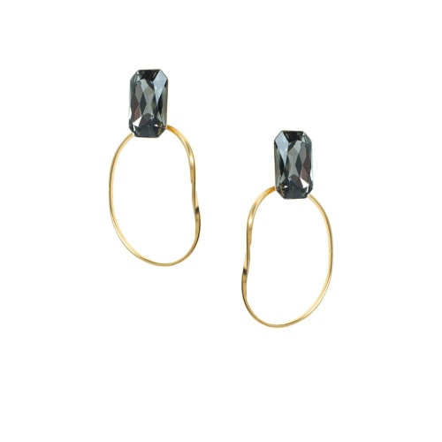 Серьги Katerina Vassou, Geranium, с кристаллом, KV24.1-308873GBLACK серый фото 2