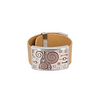 Браслет Fiore Luna на кожаном персиковом ремешке, CB01319-16 R/S