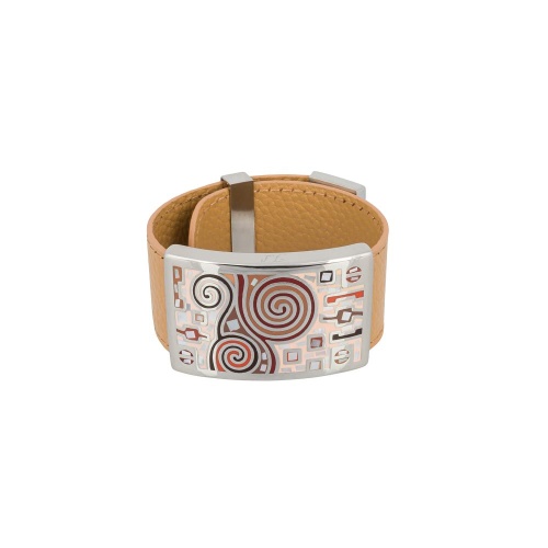 Браслет Fiore Luna на кожаном персиковом ремешке, CB01319-16 R/S