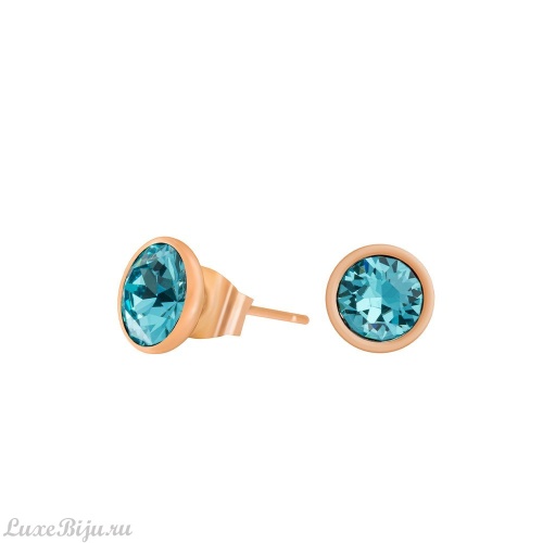 Пусеты Fiore Luna Light Turquoise SWE297 LTU RG