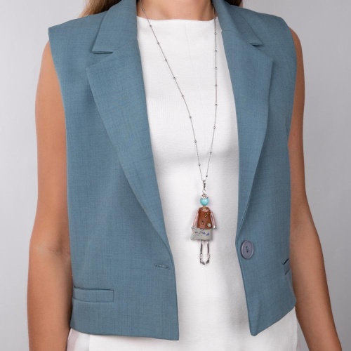 Подвеска Miamelie, кукла Шанталь, MiA-2408-CL7436 серебристый фото 3