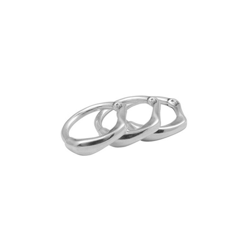 Кольцо Ciclon, Sol y luna, тройное, металл, CN-232501 серебристый, 16,5