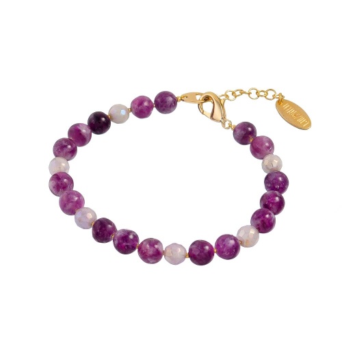 Браслет Lanzerotti, Iris, с лепидолитом и агатом, LZ-26.03-085 лиловый