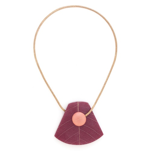 Колье Nature Bijoux, Rainbow ficus, с акрилом и смолой, NB25.1-15-43474 бордовый