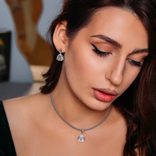 Серьги Fiore Luna Crystal, A2110SW-E04.1 BW/S фото 5