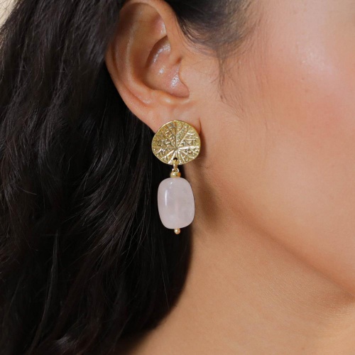 Серьги Nature Bijoux, Minerama, с розовым кварцем, NB26.1-12-90633 розовый фото 3