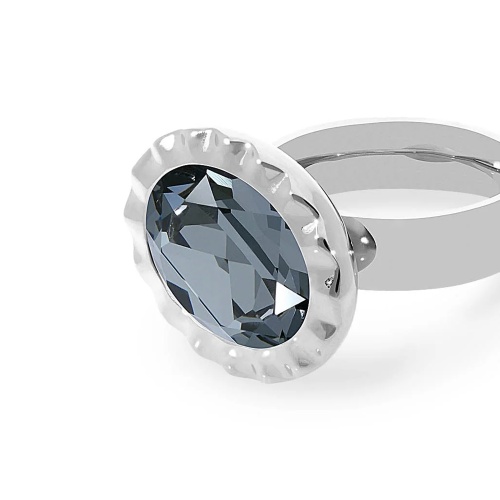 Кольцо Qudo TIVOLA UNICA big (S/P) Crystal silver night 56, 687530 фото 8