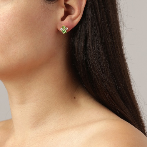 Серьги Dyrberg Kern BILLIS  SG LIGHT GREEN, 460048 фото 4