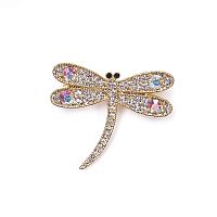 Брошь Moon Paris, Nord, стрекоза, с кристаллами, MoS-22.03-007 золотистый