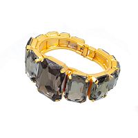 Браслет Celeste G, кафф с кристаллами Swarovski, CS26.1-1281 серый