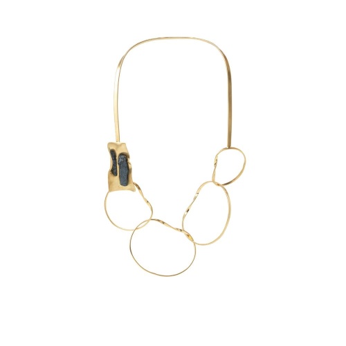 Колье Katerina Vassou, Asteroid, гривна с турмалином, KV26.1-404932G черный