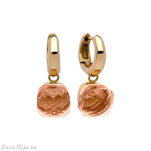 Серьги Qudo Firenze light peach 300100 R/G