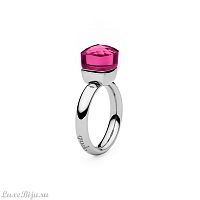Кольцо Qudo Firenze fuchsia 17.2 мм 610951/17.2 V/S