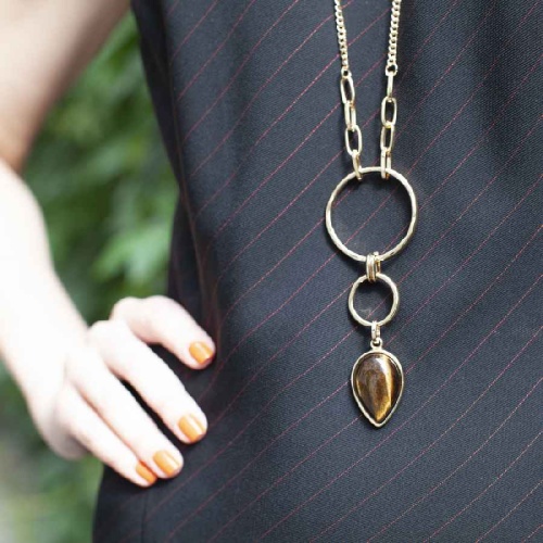 Колье Fiore Luna TIGER EYE, LN3171-6 BR/G фото 2