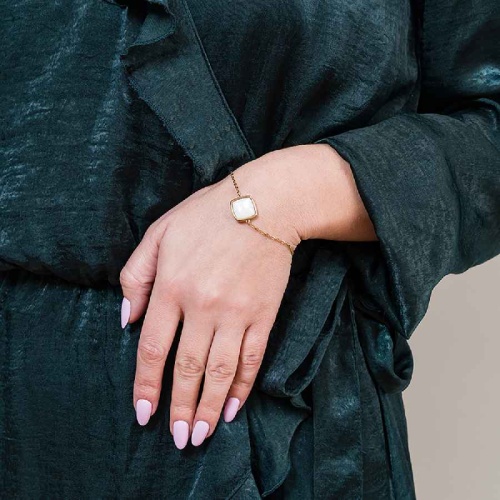 Браслет Fiore Luna Куб SHELL WHITE, CB02914-2 BW/G фото 2