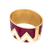 Браслет Francesca Bianchi, кафф, с эмалью, FB25.2-13A красный, 6см