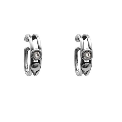 Серьги Ciclon, Haruko, кафф, с чешским кристаллом, CN-223604 хрустальный