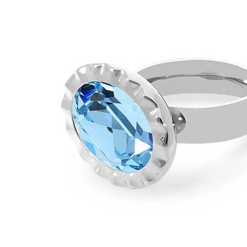 Кольцо Qudo TIVOLA UNICA big (S/P) Aquamarine 60, 686506 фото 8