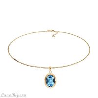 Колье Qudo TIVOLA big G aquamarine, 404528.1 BL/G