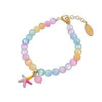 Браслет Lanzerotti, Hello babe!, с селенитом и подвеской-морской звездой, LZ-25.07-196 розовый