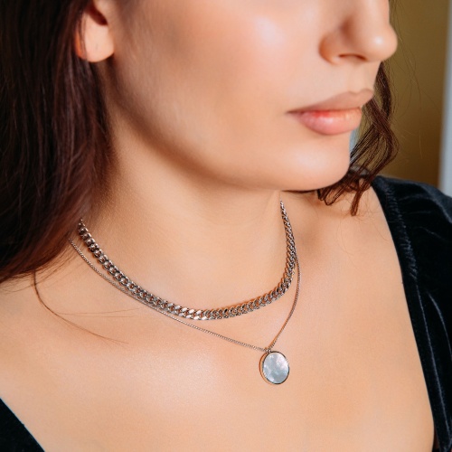 Колье Fiore Luna MOP, B2105NM-N01.2 BW/S фото 3