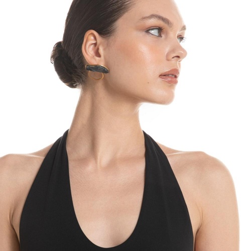 Серьги Katerina Vassou, Cosmic, с турмалином, KV25.2-404848GTOURM черный фото 2