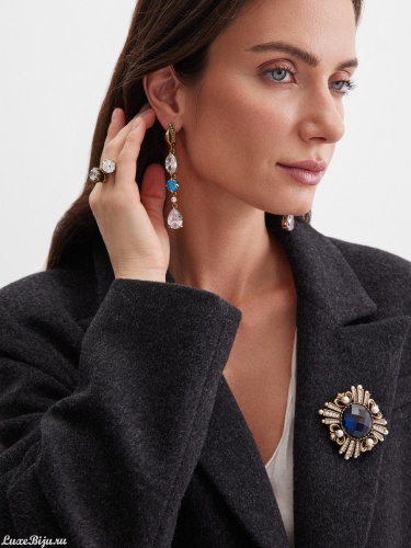 OR0588-0431 ACQUAMARINA СЕРЬГИ SEGRETI DELL'OCEANO фото 5