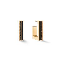 Пусеты Coeur de Lion Black-Gold, 0133/21-1316