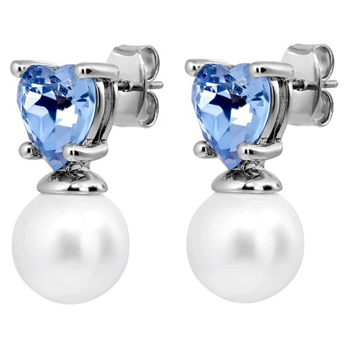 Серьги Dyrberg Kern EMO SS LIGHT BLUE / WHITE PEARL, 480037 фото 4
