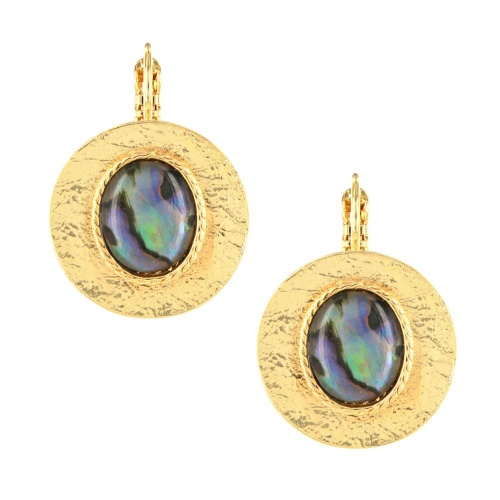 Серьги TARATATA, Zen, прозрачная смола, раковина морского ушка, TT-W25-07768-20M золотистый